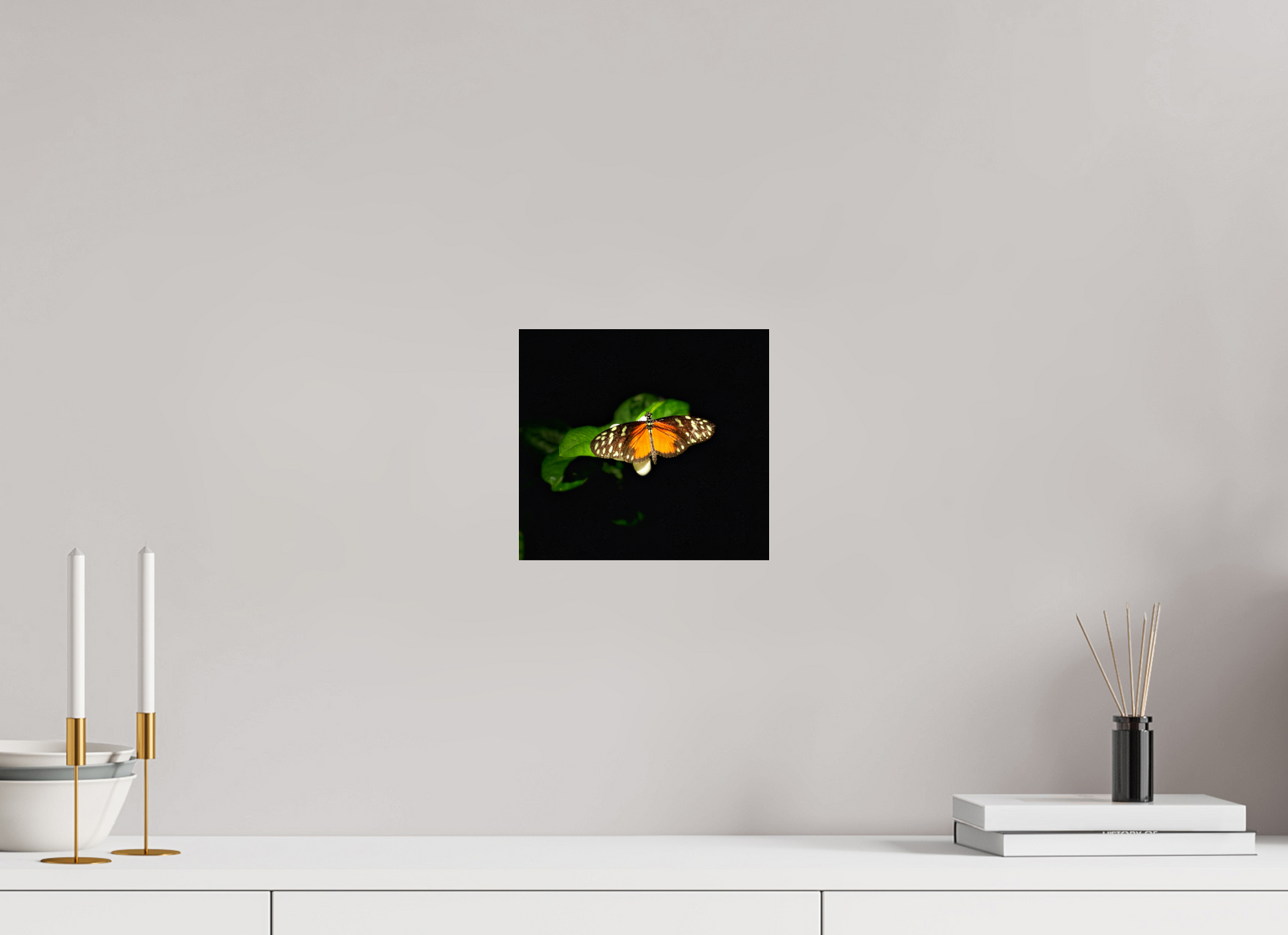 8.7 x 8″, Acrylic Glass Print (Unframed) Monarch's Pause