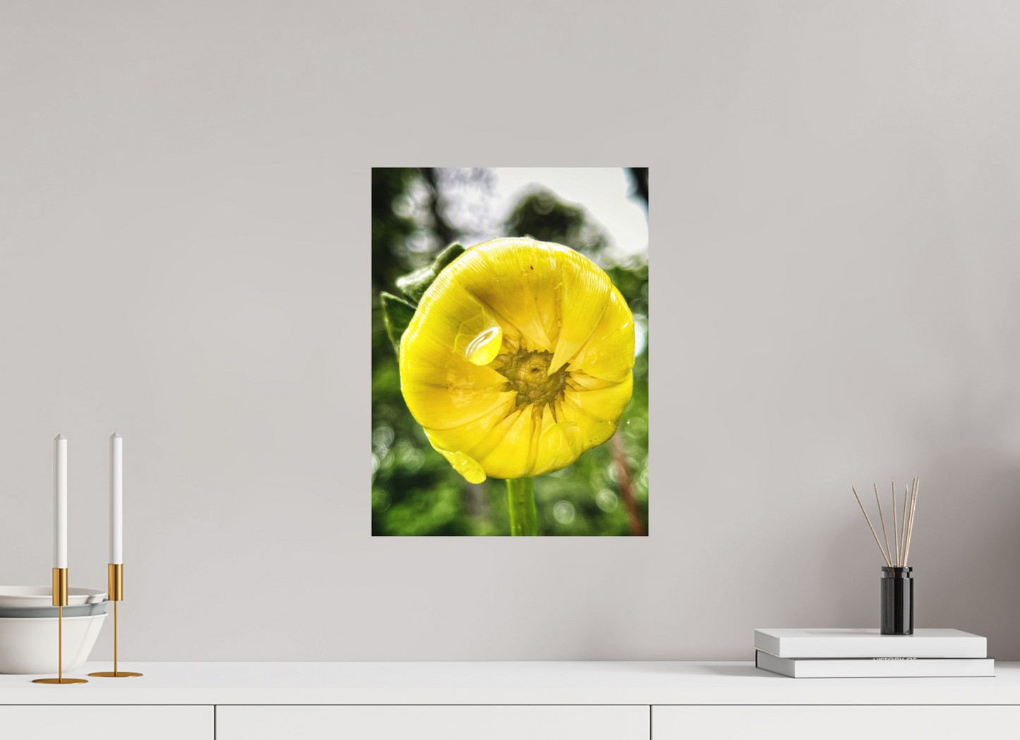 12 x 16″, Print on Aluminum Dibon no Glass A Drop of Sun