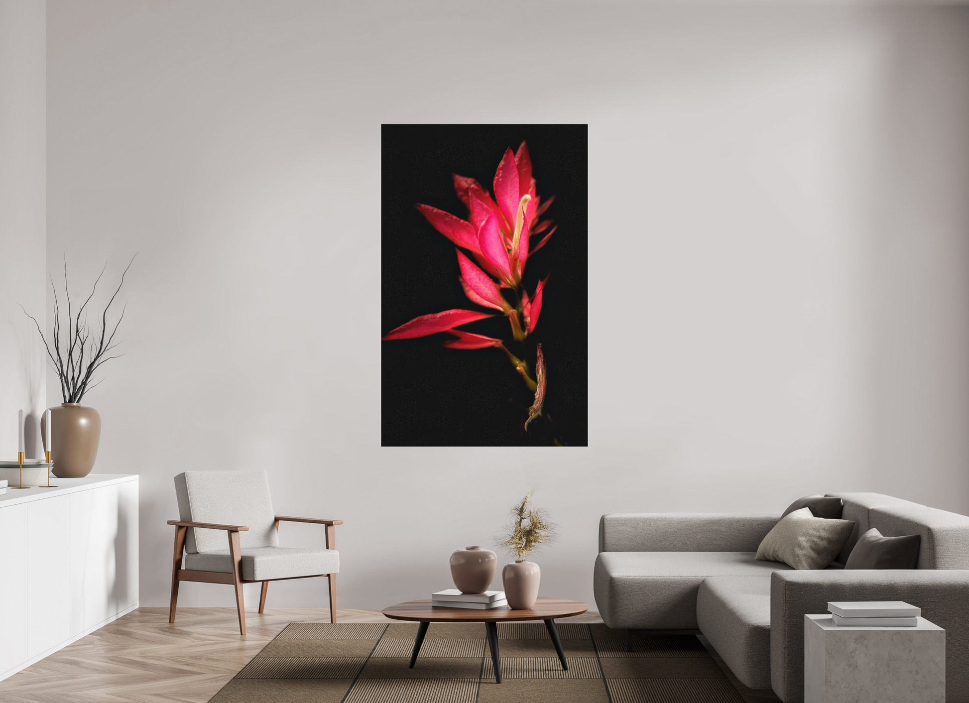 43 x 67.1″, Print on Aluminum Dibon no Glass Scarlet Awakening