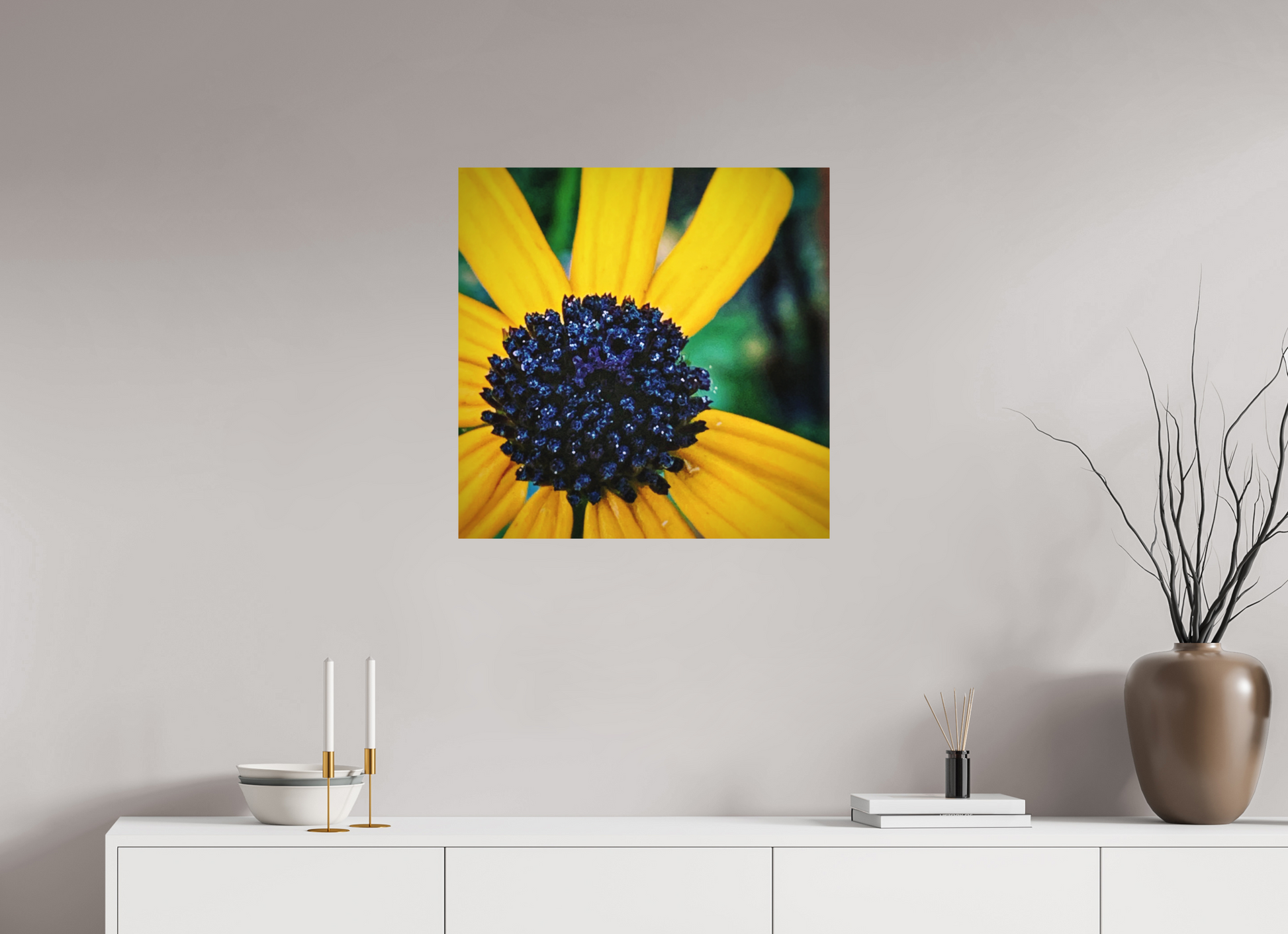 25 x 25″, Print on Aluminum Dibon no Glass The Golden Center