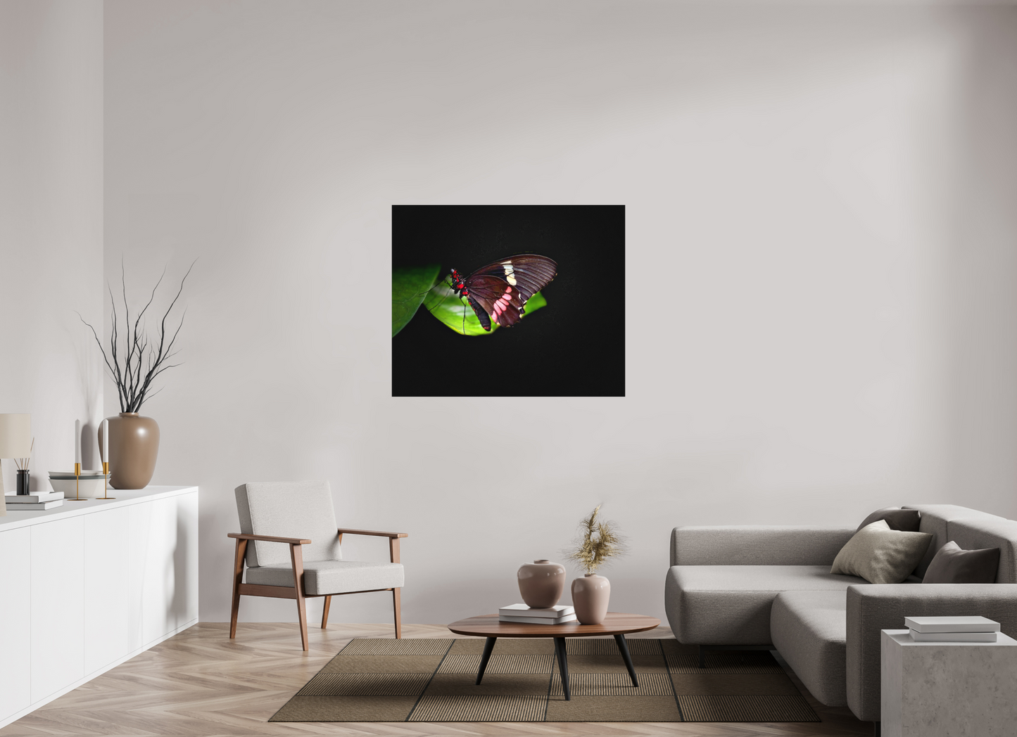 47.4 x 39″, Print on Aluminum Dibon no Glass Velvet Wings