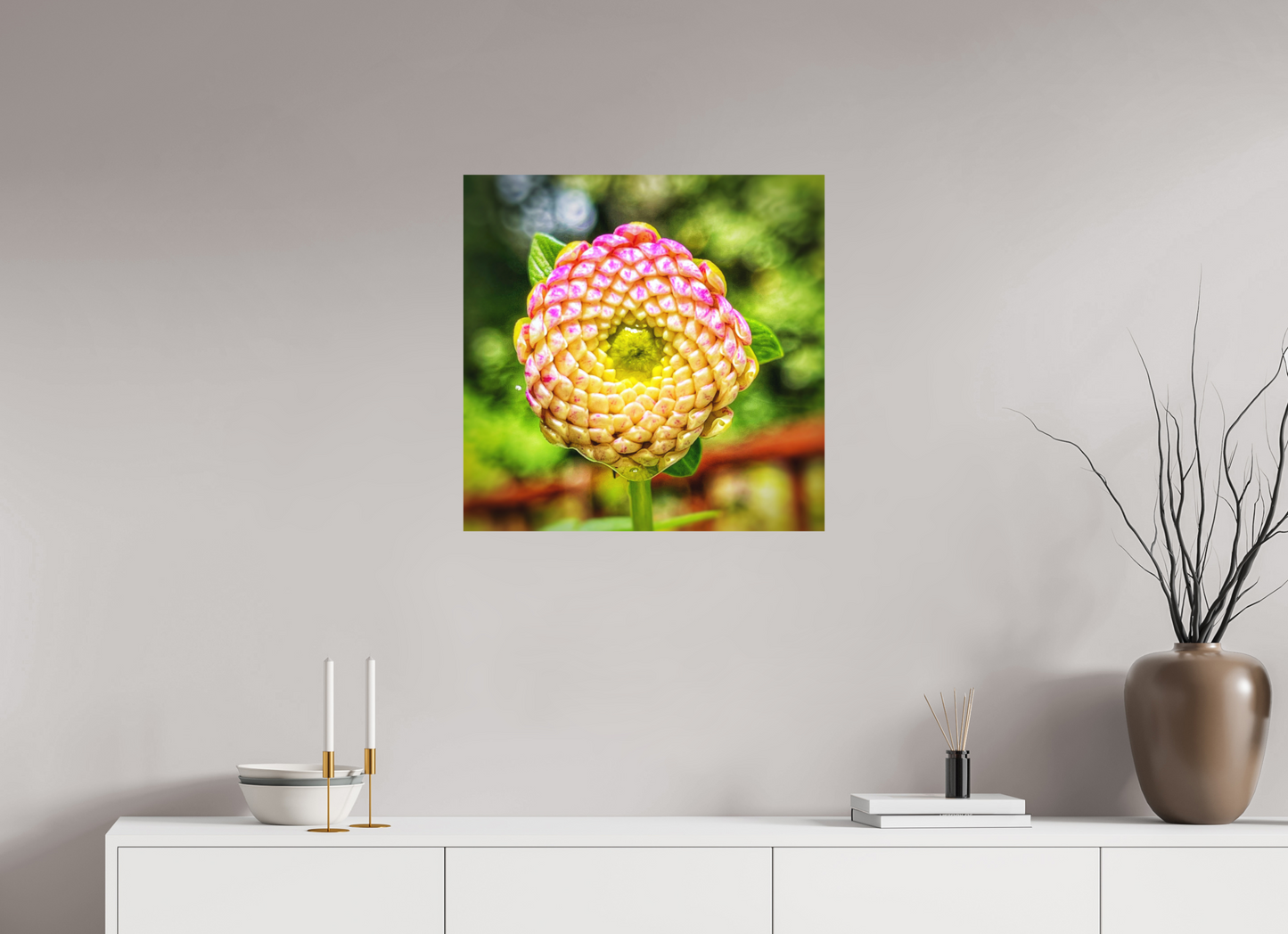 24.3 x 24″, Print on Aluminum Dibon no Glass The Art of Becoming