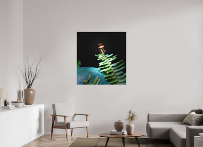 Fernlight — 40 x 42.8″ room mockup; finish varies by configuration.