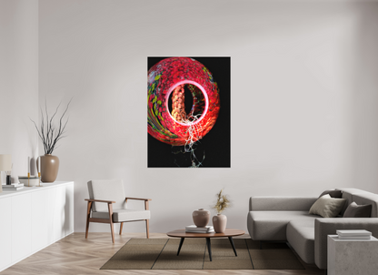Where Wings Gather — 45 x 60″ room mockup; finish varies by configuration.