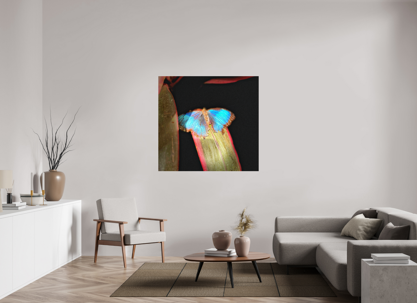 49.8 x 47″, Print on Aluminum Dibon no Glass Blue Reverie