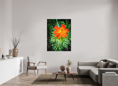 Joy Refuses Stillness — 42 x 56″ room mockup; finish varies by configuration.