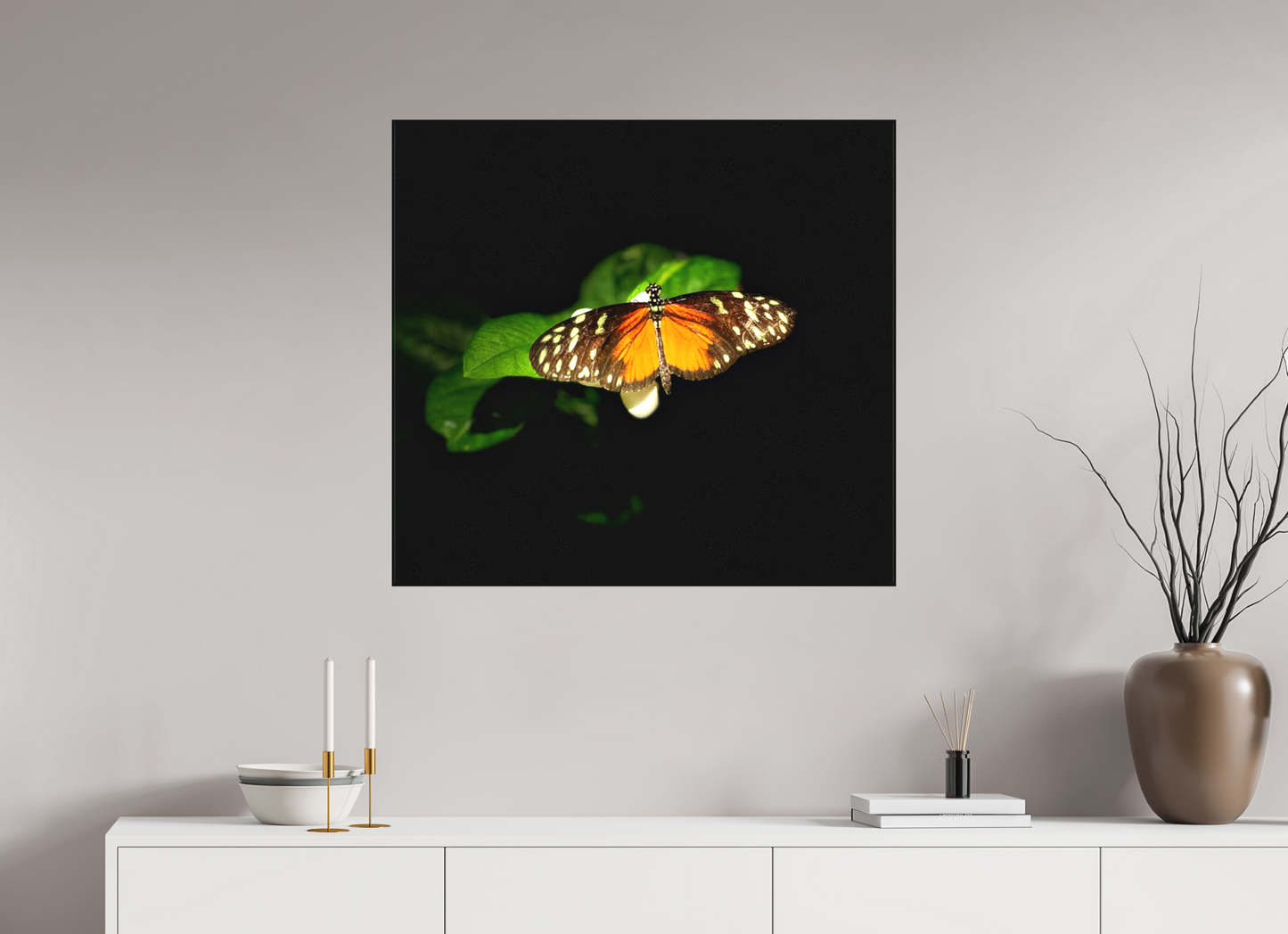 33.5 x 31″, Matte Canvas no Frame Monarch's Pause