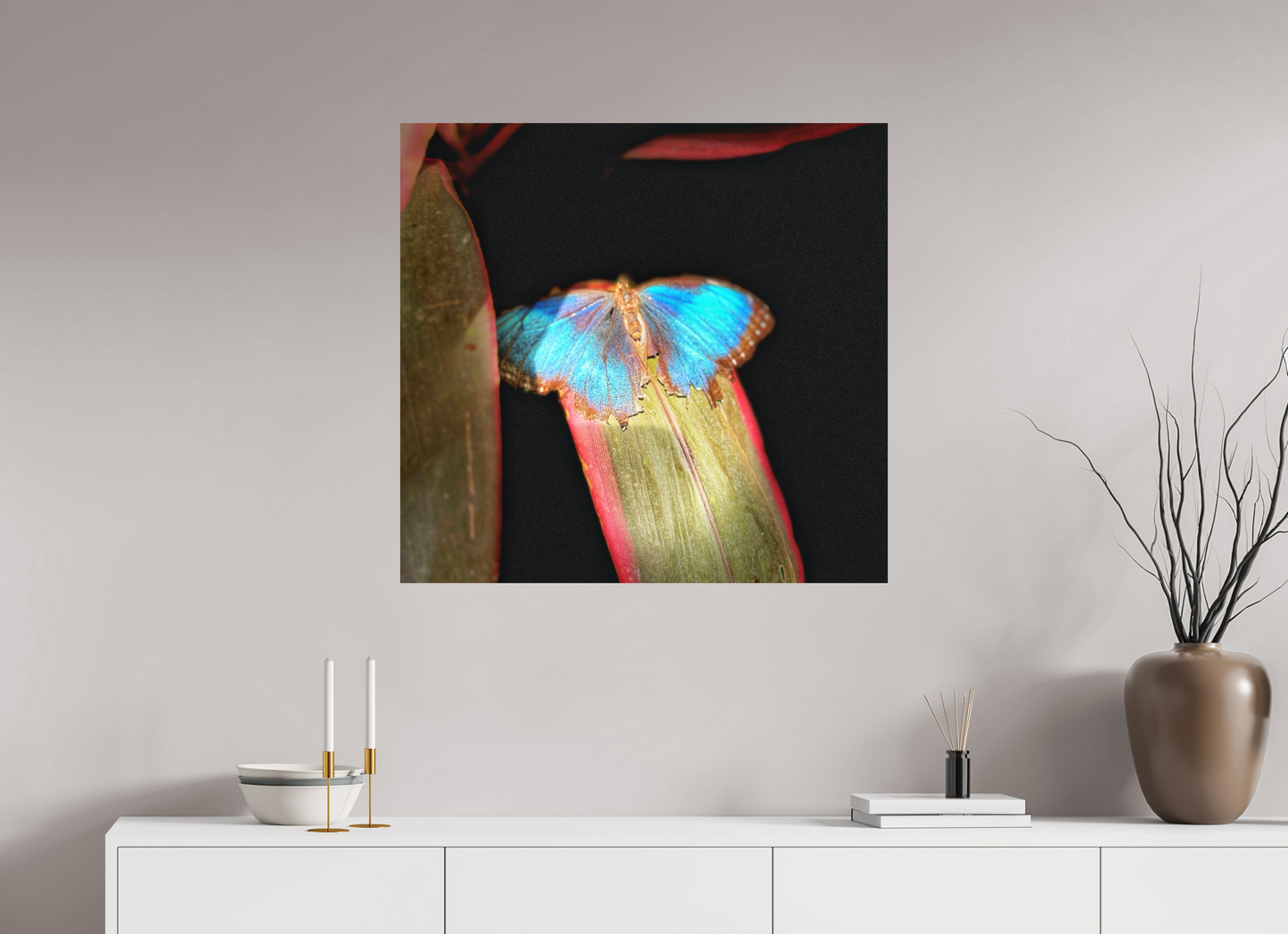 32.8 x 31″, Print on Aluminum Dibon no Glass Blue Reverie