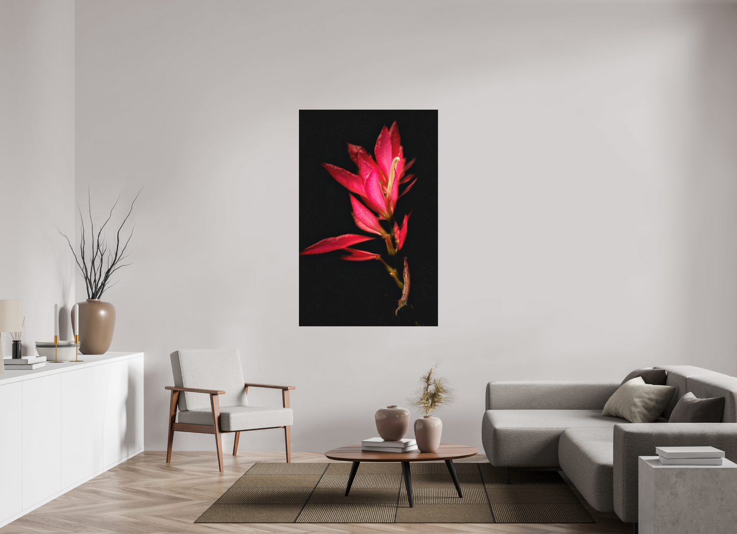 39 x 60.9″, Print on Aluminum Dibon no Glass Scarlet Awakening