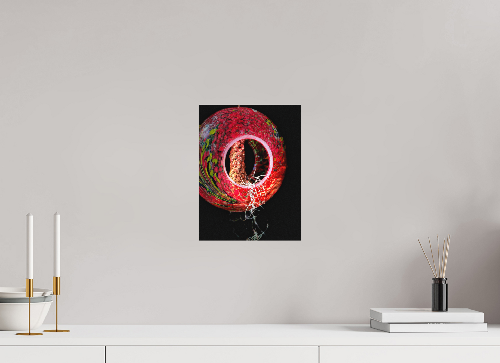 9 x 12″, Print on Aluminum Dibon no Glass Crimson Becoming