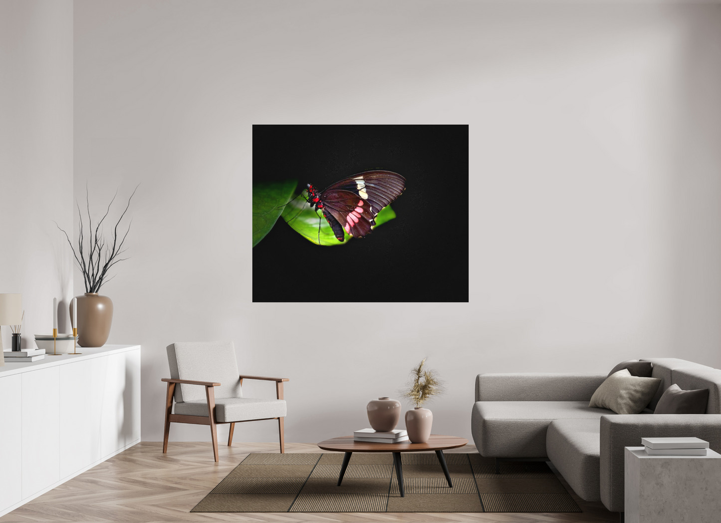62 x 51″, Print on Aluminum Dibon no Glass Velvet Wings