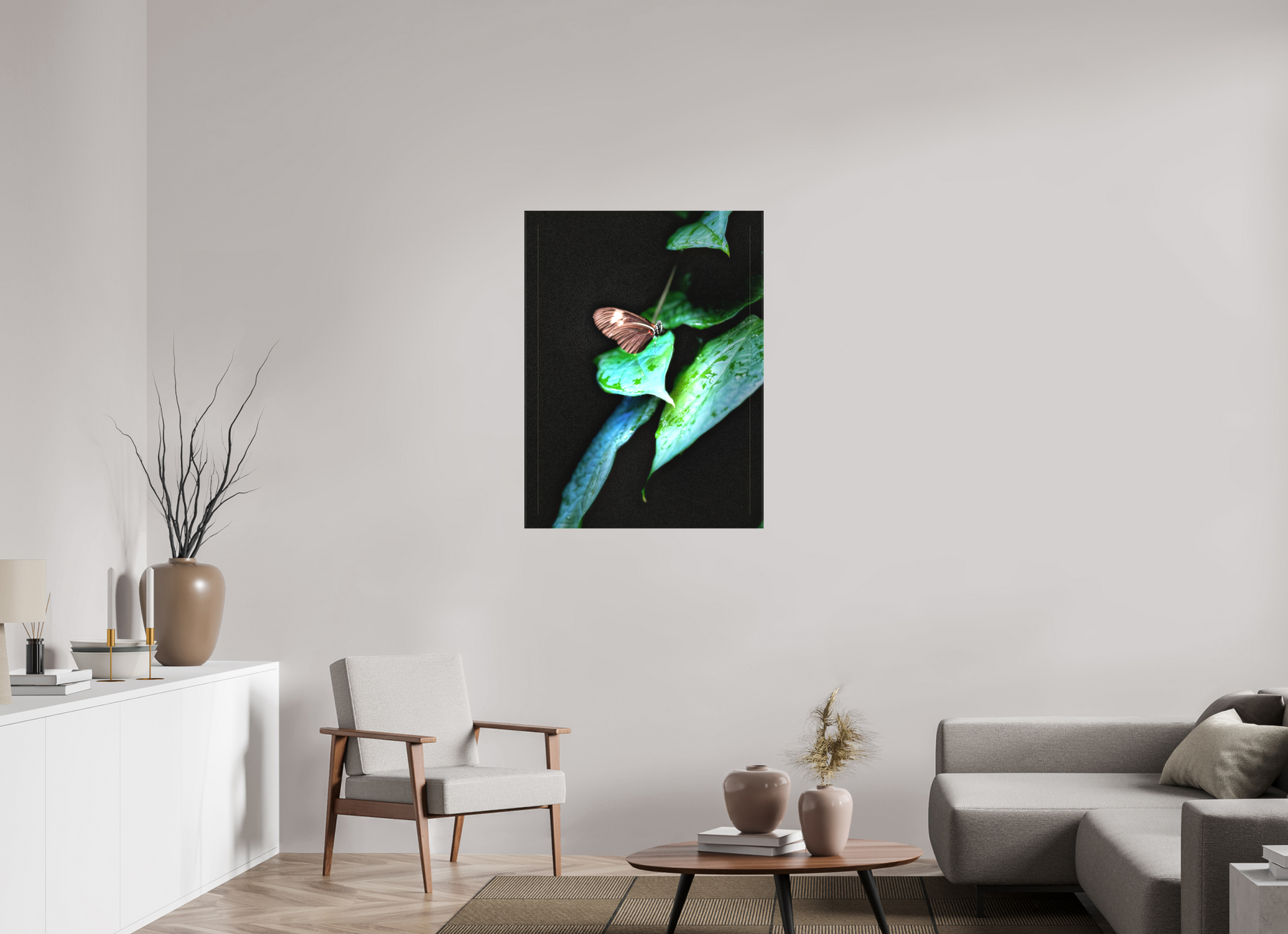 30 x 40″, Matte Canvas Print (Unframed) Between the Leaves