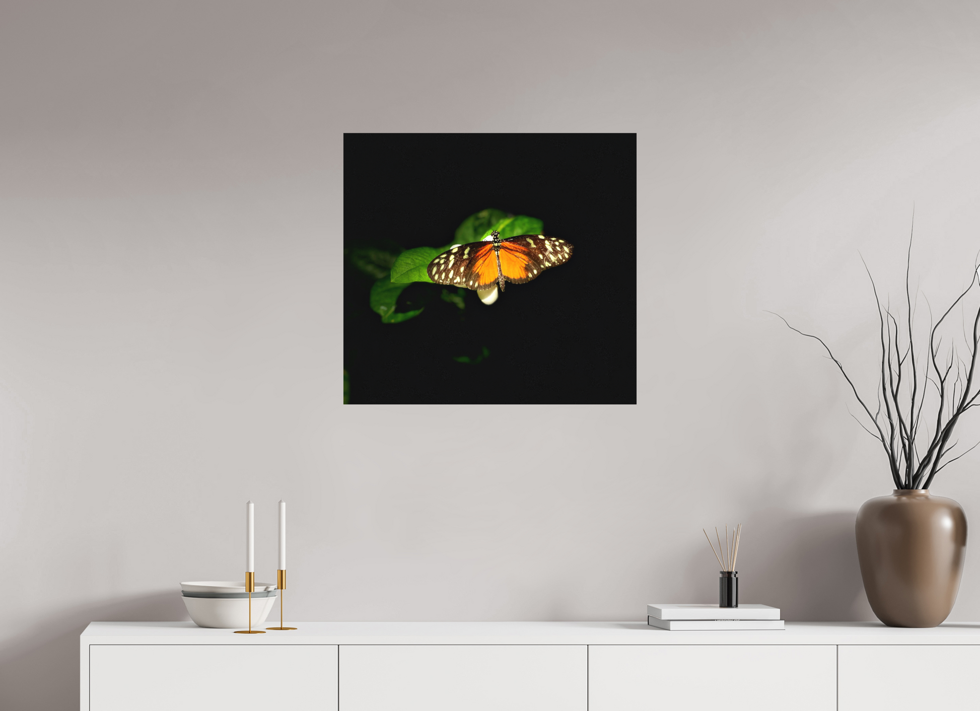 25.9 x 24″, Print on Aluminum Dibon no Glass Monarch's Pause