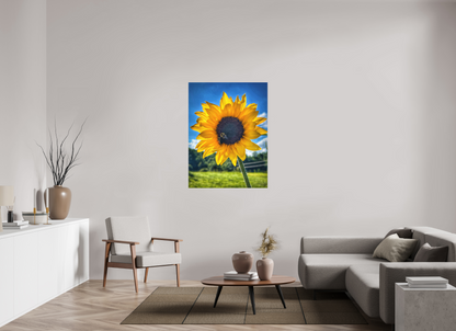 The Work of Light — 36 x 48″ room mockup; finish varies by configuration.