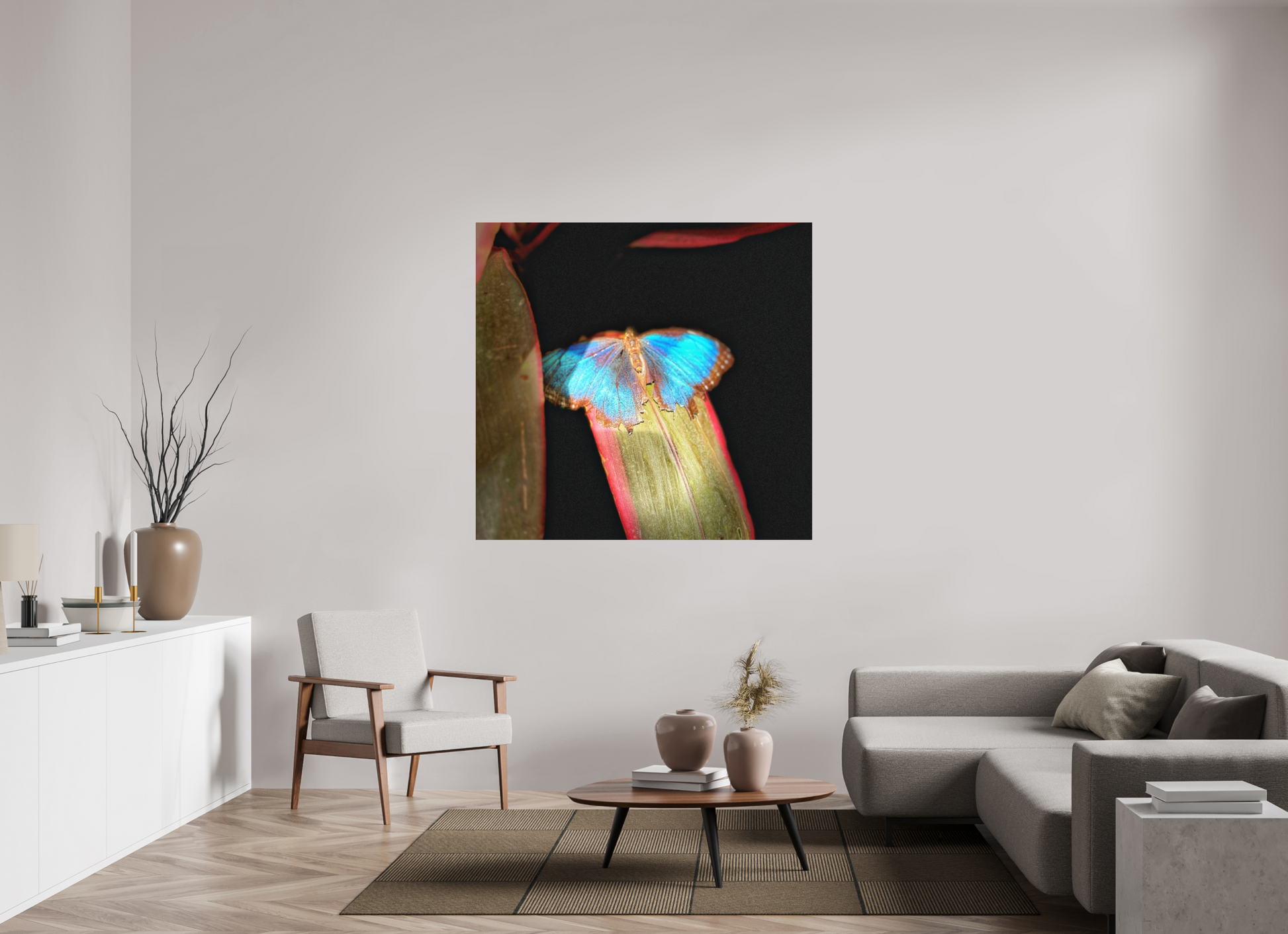 54 x 51″, Print on Aluminum Dibon no Glass Blue Reverie