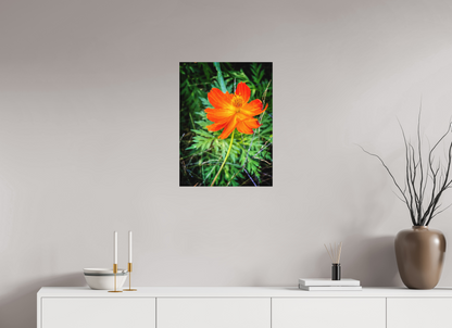 Joy Refuses Stillness — 18 x 24″ room mockup; finish varies by configuration.