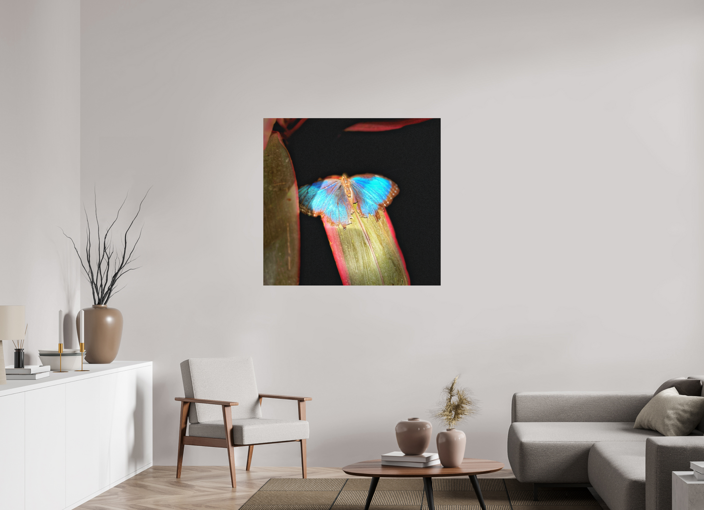 41.3 x 39″, Print on Aluminum Dibon no Glass Blue Reverie