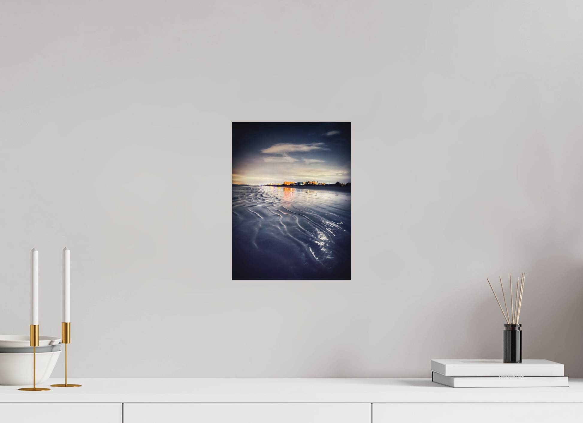9 x 12″, Print on Aluminum Dibon no Glass Night Tide